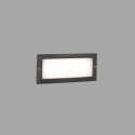 Wandleuchte aus Aluminium mit integrierter LED, grau, BOCULE