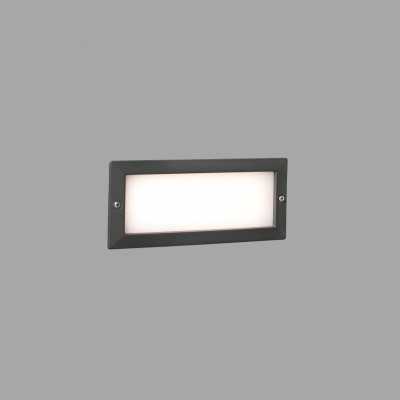 Wandleuchte aus Aluminium mit integrierter LED, grau, BOCULE