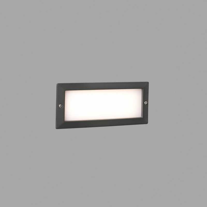 Wandleuchte aus Aluminium mit integrierter LED, grau, BOCULE