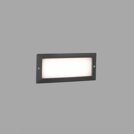Wandleuchte aus Aluminium mit integrierter LED, grau, BOCULE
