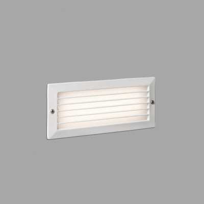 Wandleuchte aus Aluminium mit integrierter LED, mattweiss, BEZERIL