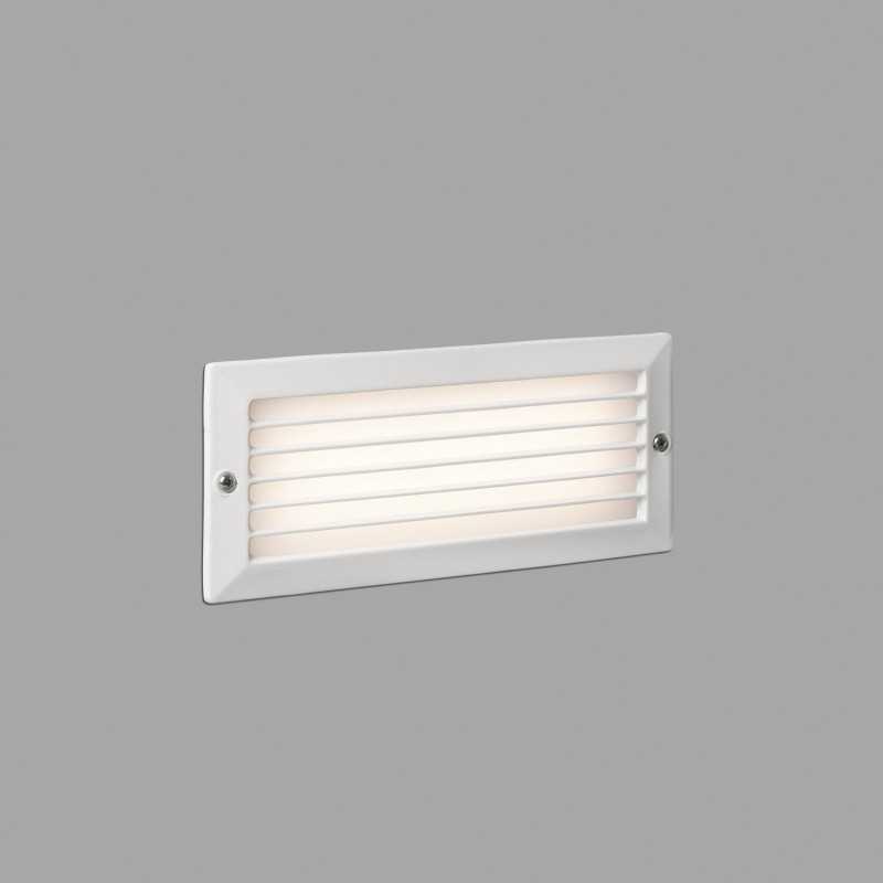 Wandleuchte aus Aluminium mit integrierter LED, mattweiss, BEZERIL
