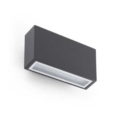 Wandleuchte aus Aluminium mit integrierter LED, grau, KEROUER