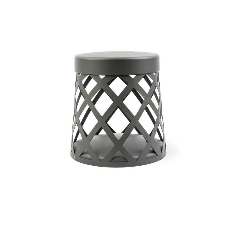 Stehleuchte aus Aluminium mit integrierter LED, grau, FANGET