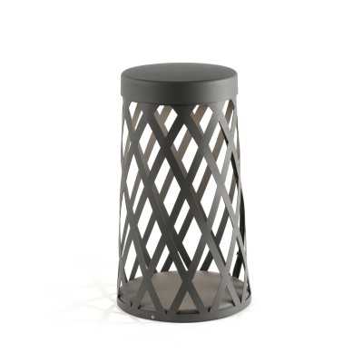 Stehleuchte aus Aluminium mit integrierter LED, grau, LE ROUY