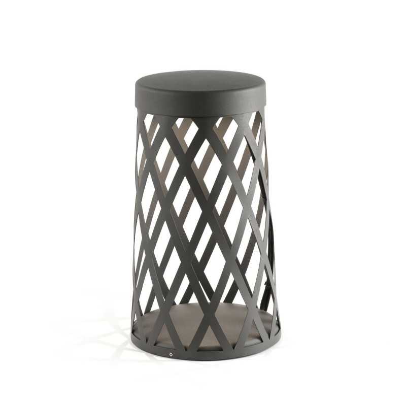 Stehleuchte aus Aluminium mit integrierter LED, grau, LE ROUY