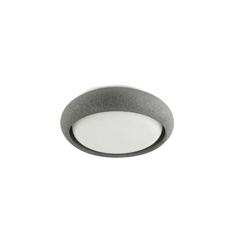 Deckenleuchte aus Zement mit integrierter LED, grau, BULLION