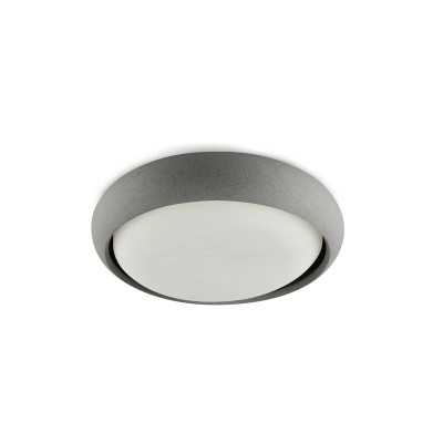 Deckenleuchte aus Zement mit integrierter LED, grau, MATOUR