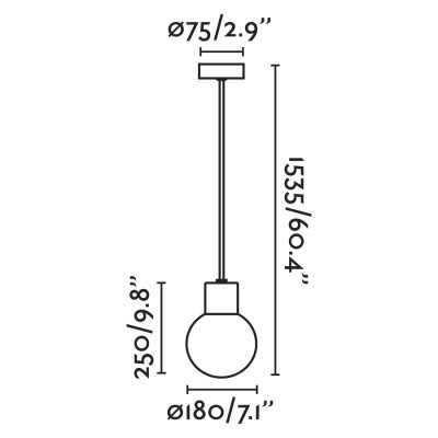 Deckenleuchte aus Aluminium E27, grau, MEUDON