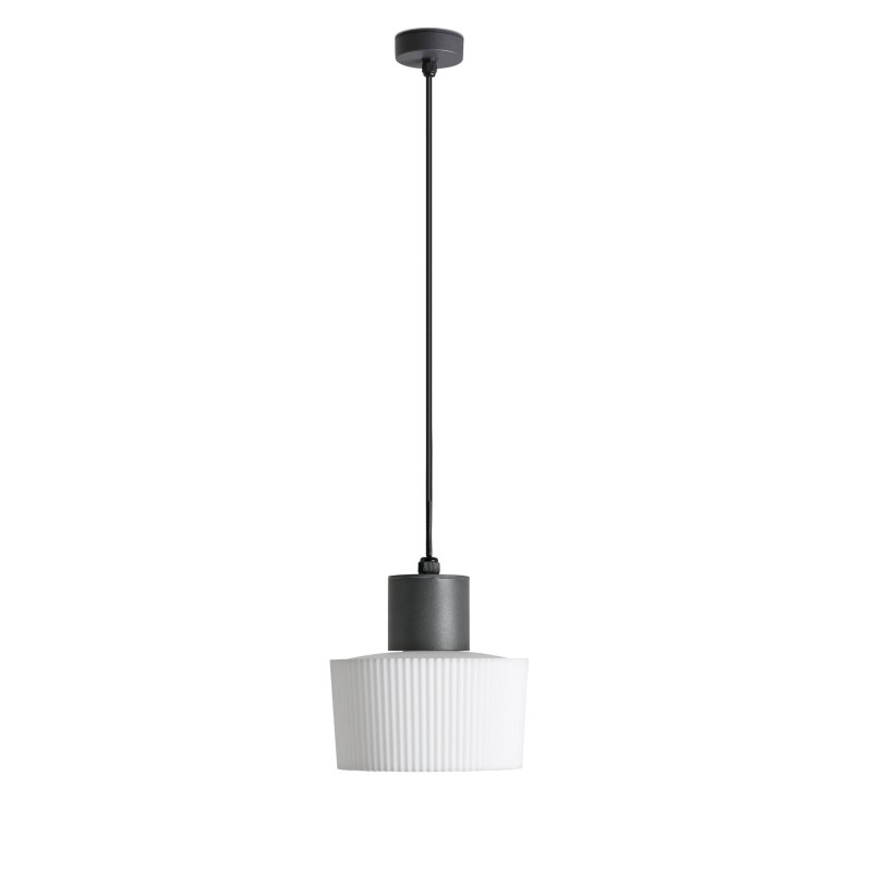 Deckenleuchte aus Aluminium E27, grau, SALOUEL
