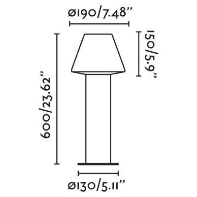 Stehleuchte aus Aluminium E27, grau, BOUGES