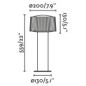 Stehleuchte aus Aluminium E27, grau, MANTHES