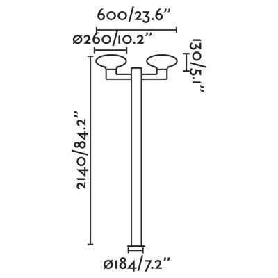 Stehleuchte aus Aluminium E27, grau, LOISON