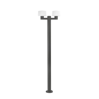 Stehleuchte aus Aluminium E27, grau, BOURGY