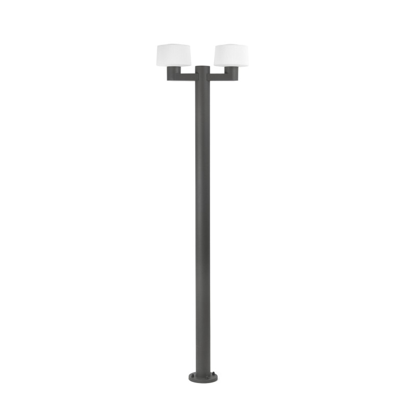 Stehleuchte aus Aluminium E27, grau, BOURGY