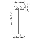 Stehleuchte aus Aluminium E27, grau, WISQUES