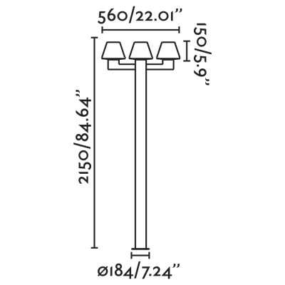 Stehleuchte aus Aluminium E27, grau, WISQUES