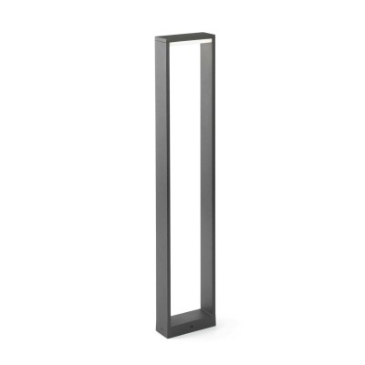 Stehleuchte aus Aluminium mit integrierter LED, grau, BERTROU