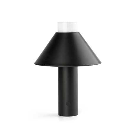Tischleuchte aus Aluminium mit integrierter LED, schwarz, OURDON