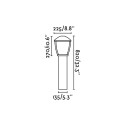 Stehleuchte aus Aluminium E27, grau, NEGRON