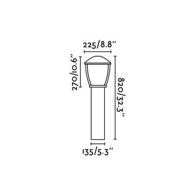 Stehleuchte aus Aluminium E27, grau, NEGRON