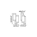 Wandleuchte aus Aluminium GU10, grau, AVERTON