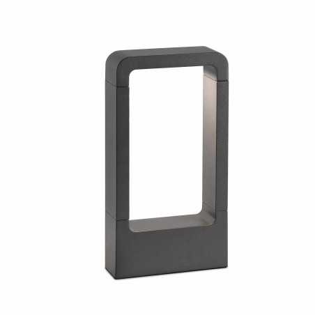 Stehleuchte aus Aluminium mit integrierter LED, grau, CHALAIS