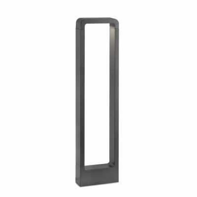 Stehleuchte aus Aluminium mit integrierter LED, grau, PRAVEL