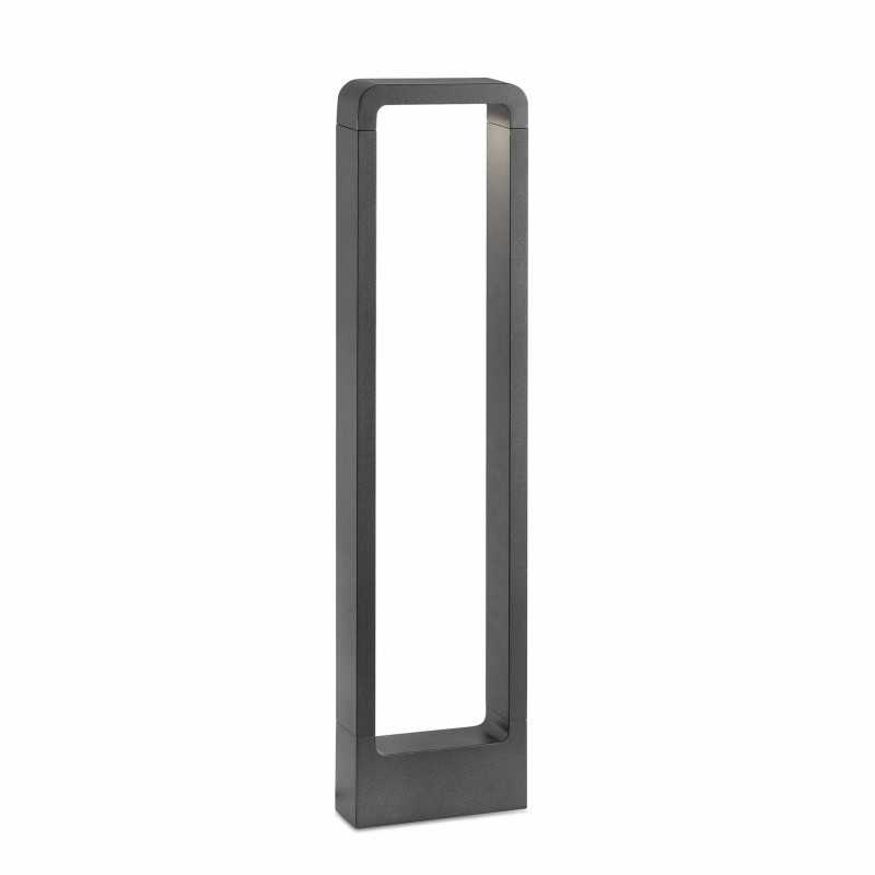Stehleuchte aus Aluminium mit integrierter LED, grau, PRAVEL