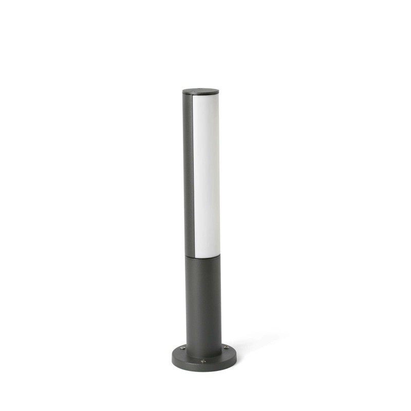 Stehleuchte aus Aluminium mit integrierter LED, grau, FONTENY