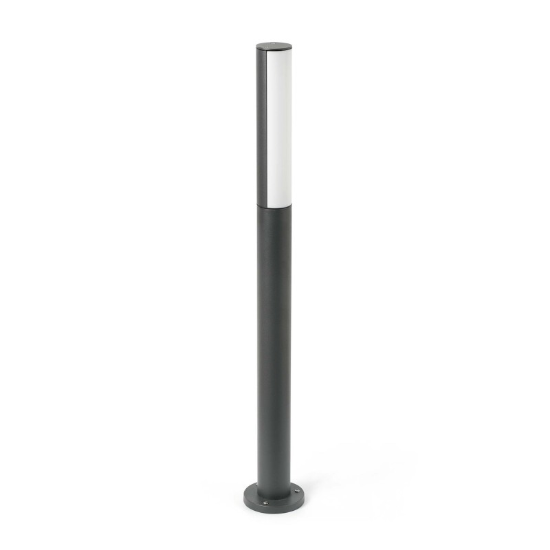 Stehleuchte aus Aluminium mit integrierter LED, grau, SAUMANE