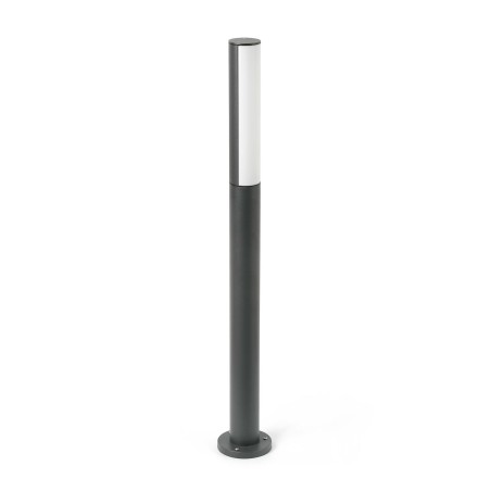 Stehleuchte aus Aluminium mit integrierter LED, grau, SAUMANE