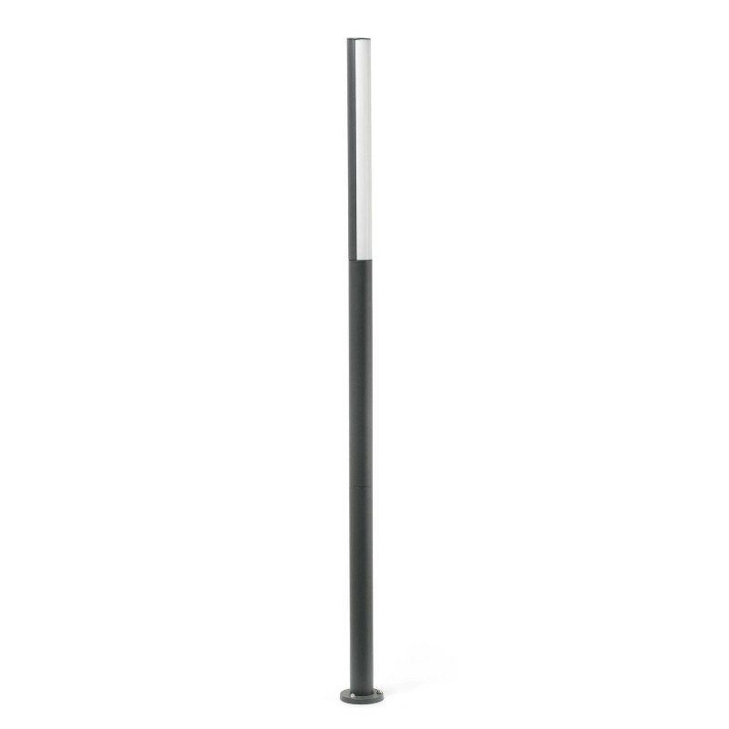 Stehleuchte aus Aluminium mit integrierter LED, grau, ROCHES