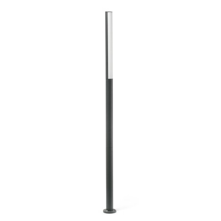 Stehleuchte aus Aluminium mit integrierter LED, grau, ROCHES