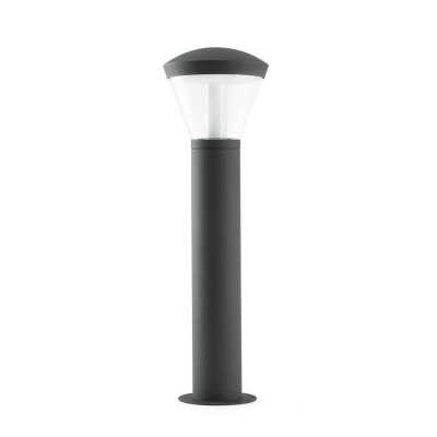 Stehleuchte aus Aluminium mit integrierter LED, grau, FOSSOY