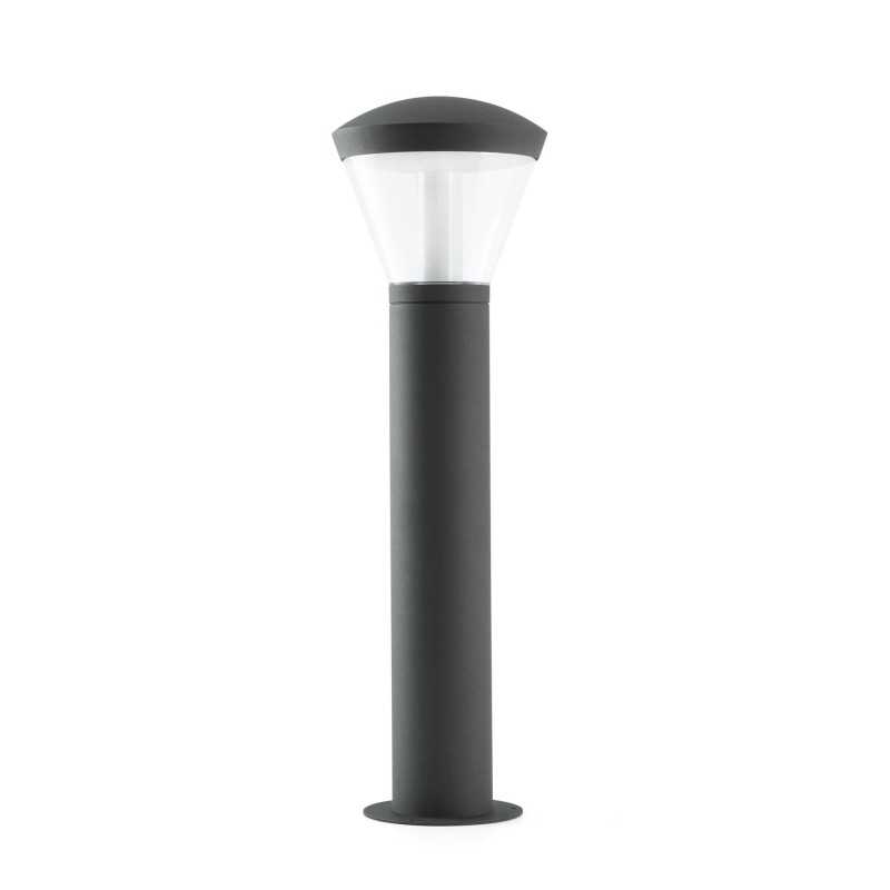 Stehleuchte aus Aluminium mit integrierter LED, grau, FOSSOY