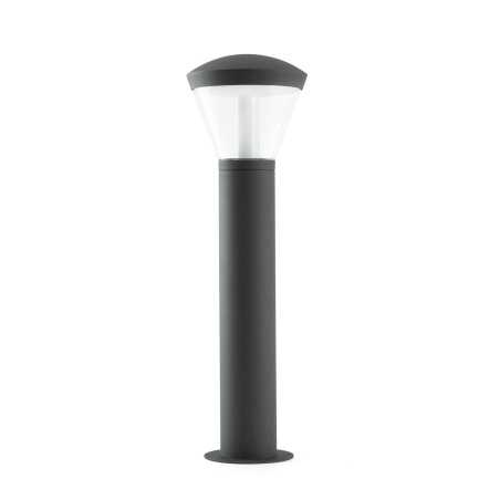 Stehleuchte aus Aluminium mit integrierter LED, grau, FOSSOY