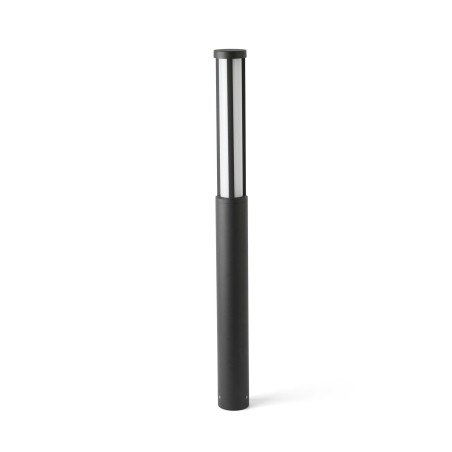 Stehleuchte aus Aluminium mit integrierter LED, grau, TOSTAT