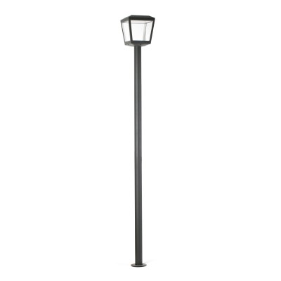Stehleuchte aus Aluminium mit integrierter LED, grau, NABIRAT