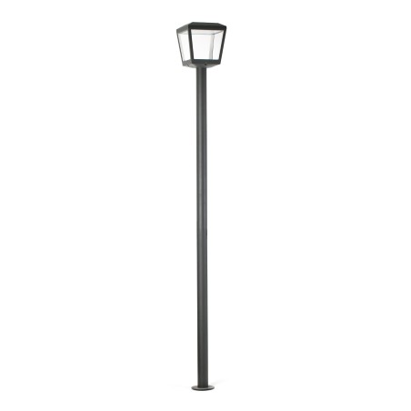 Stehleuchte aus Aluminium mit integrierter LED, grau, NABIRAT