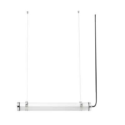 Deckenleuchte aus Stahl mit integrierter LED, chrom glaenzend, ELANGE