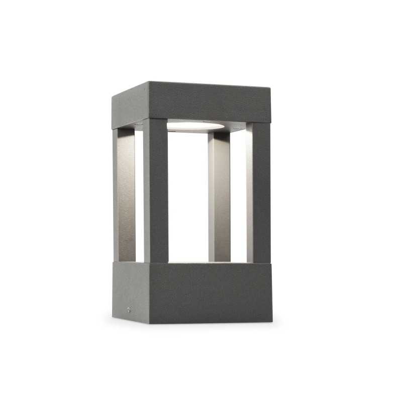 Sockelleuchte aus Aluminium mit integrierter LED, grau, BOLOGNE