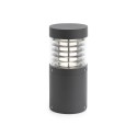 Sockelleuchte aus Aluminium mit integrierter LED, grau, MUNSTER