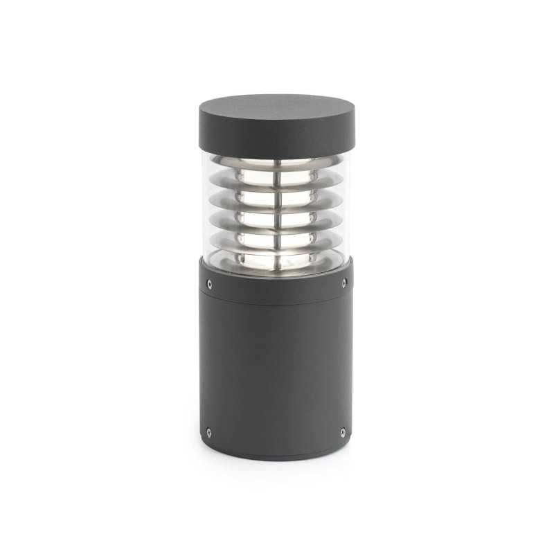 Sockelleuchte aus Aluminium mit integrierter LED, grau, MUNSTER