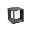 Sockelleuchte aus Aluminium mit integrierter LED, grau, ROMILLY