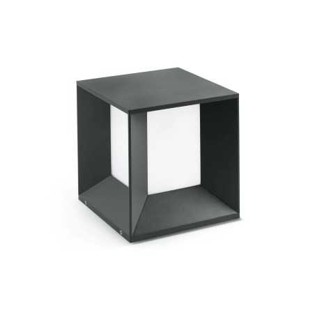 Sockelleuchte aus Aluminium mit integrierter LED, grau, ROMILLY