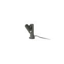 Sockelleuchte aus Aluminium mit integrierter LED, grau, MEDAVY