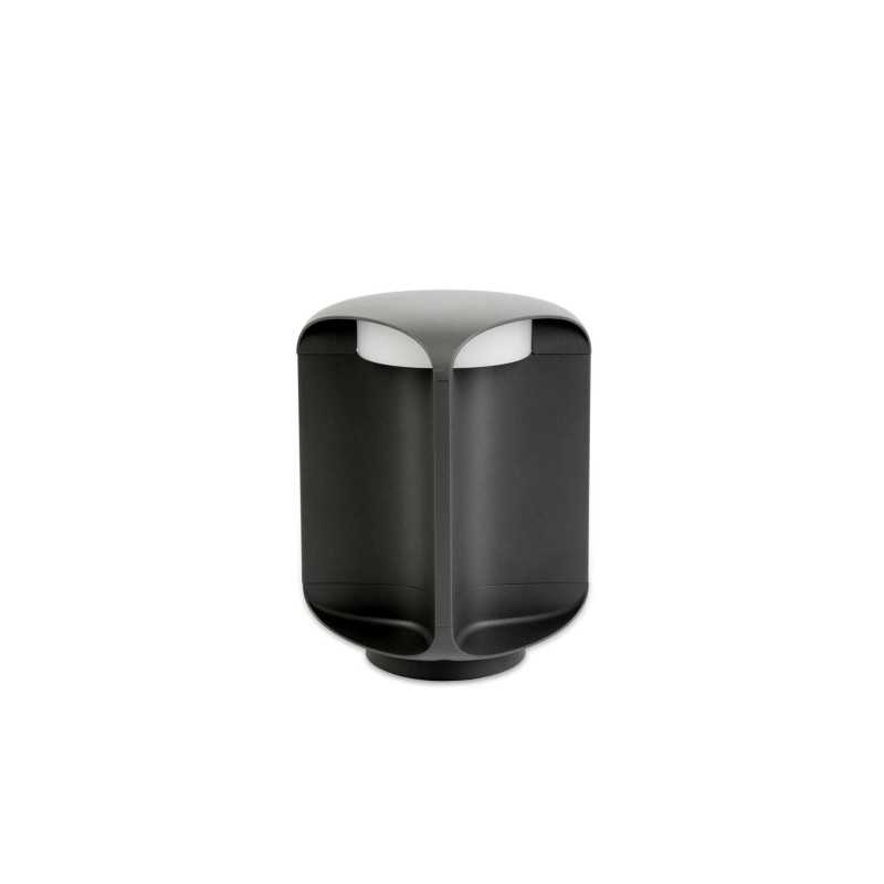 Sockelleuchte aus Aluminium mit integrierter LED, grau, VITRAC