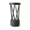 Sockelleuchte aus Aluminium mit integrierter LED, grau, MOURIES