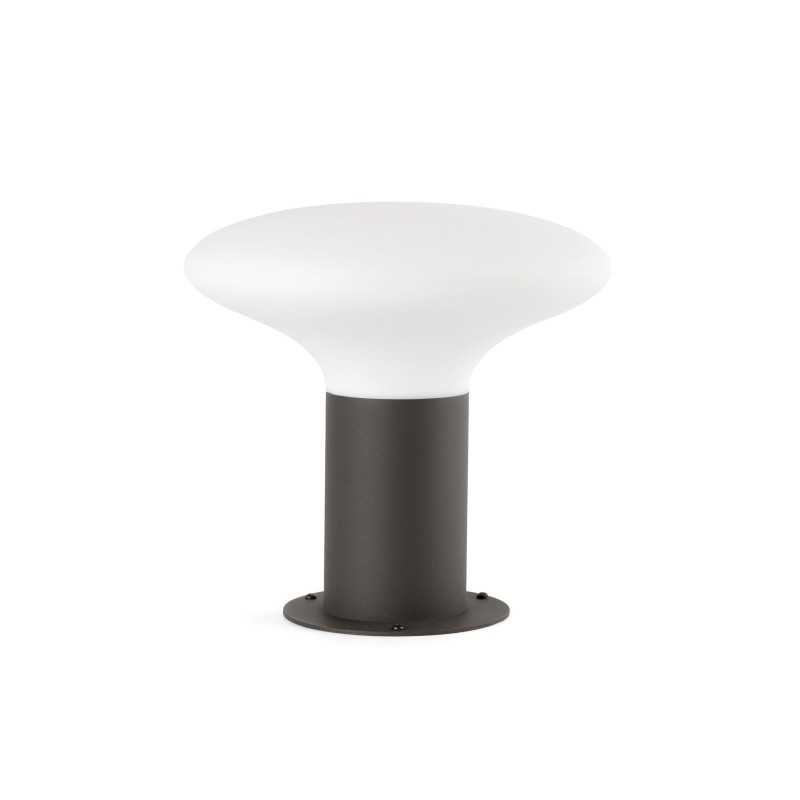 Sockelleuchte aus Aluminium E27, grau, RIVOTTE